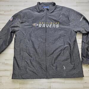Reebok Baltimore Ravens Full Zip Windbreaker Jacket Men’s 2XL - ***Flawed***